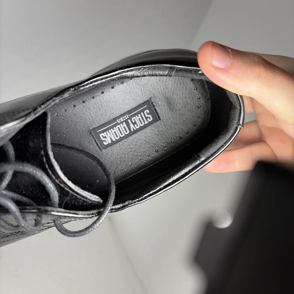 Size 7 Stacy Adams Drake Black Leather‎ 20130 Dress Shoes